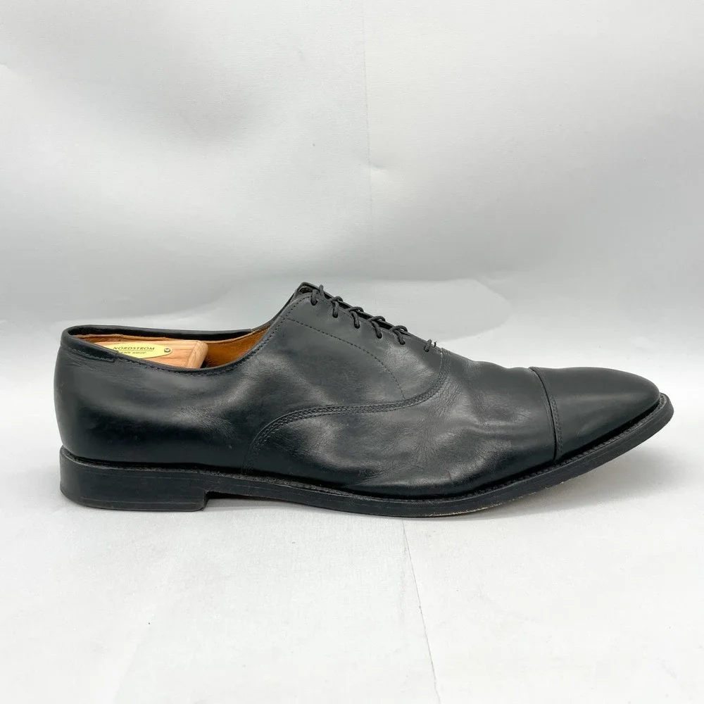 Allen Edmonds Mens 14 Park Avenue Cap Toe Oxford Black Leather Dress Shoes Derby